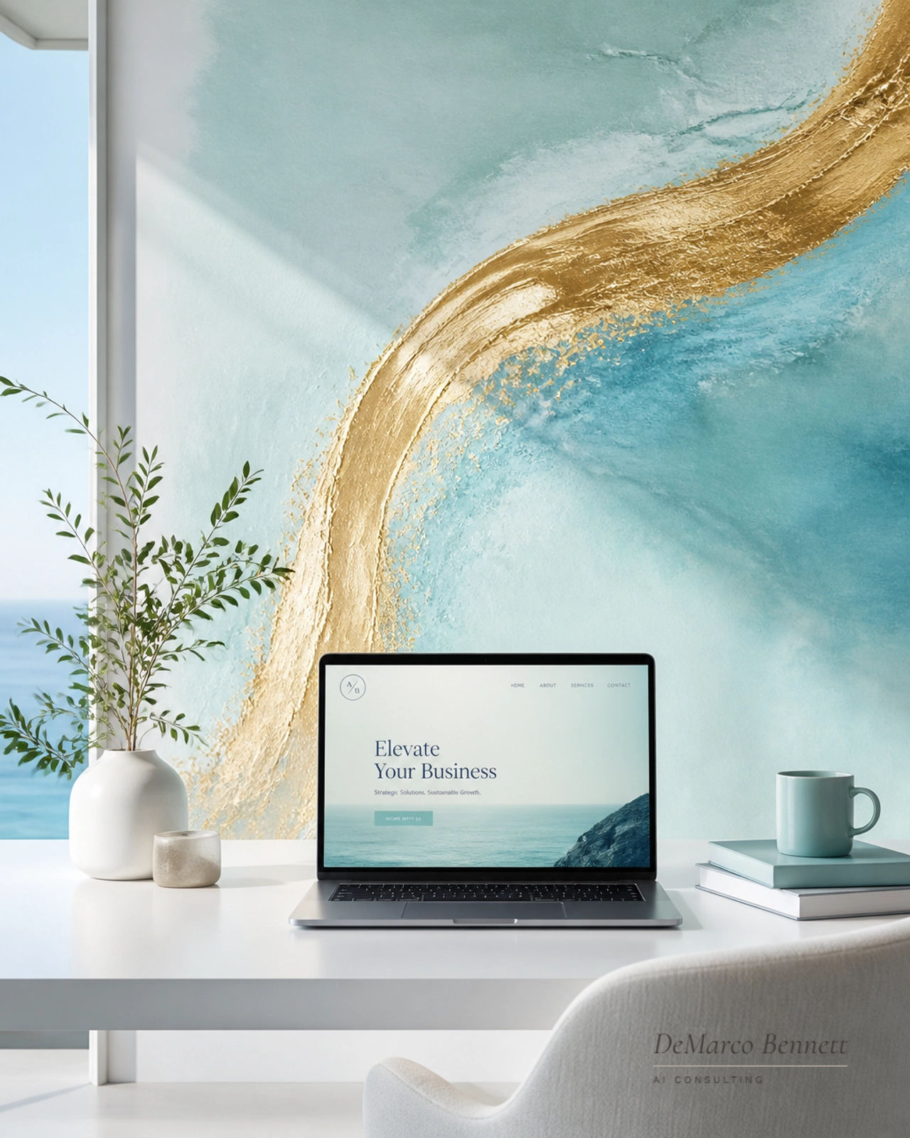 Thoughtful AI consulting workspace, DeMarco Bennett